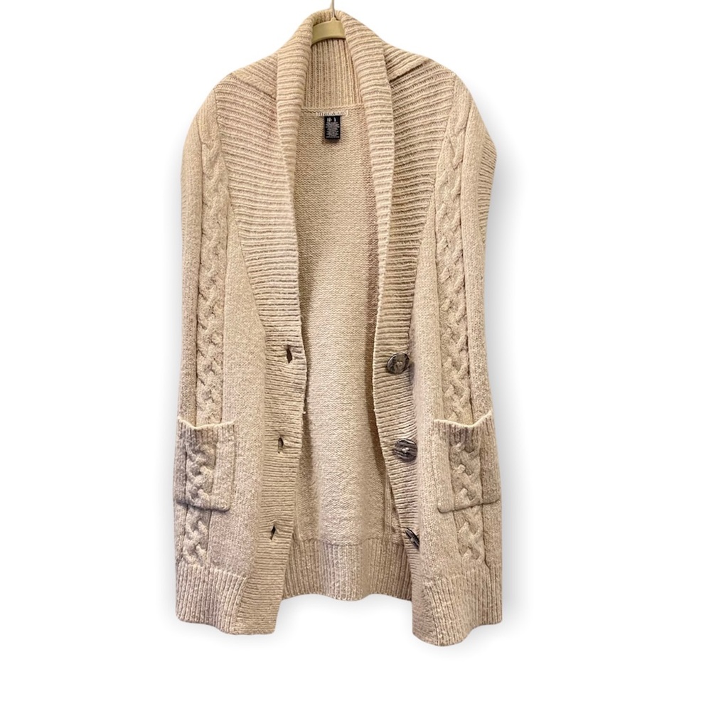 mac & jac sleeveless wool blend cardigan size Large